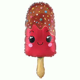 Ice Cream Ice Lolly Strawberry Red Supershape Balloon